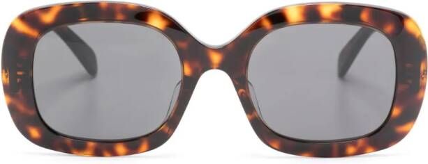 Celine Eyewear Triomphe 10 zonnebril met vierkant montuur Bruin