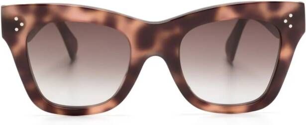 Celine Eyewear Zonnebril met wayfarer montuur Bruin
