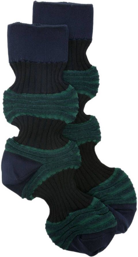 CFCL Ribgebreide sokken Blauw