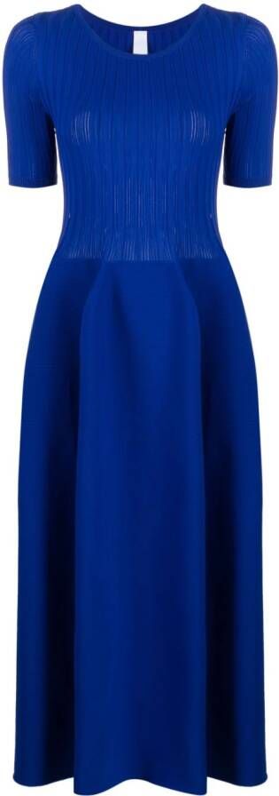 CFCL Ribgebreide midi-jurk Blauw