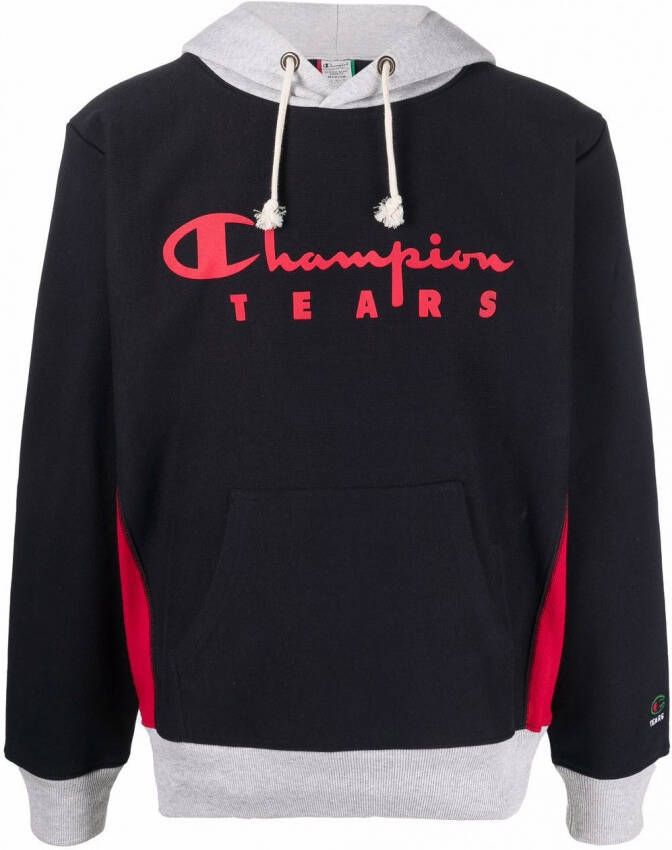 Champion Hoodie met logoprint Zwart