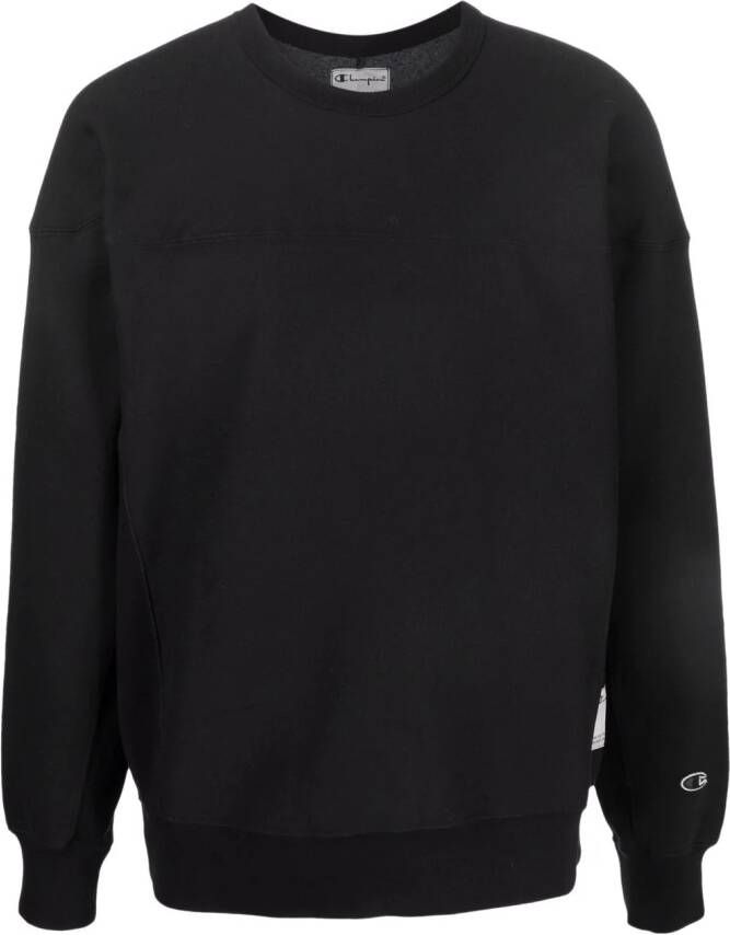 Champion Sweater met geborduurd logo Zwart