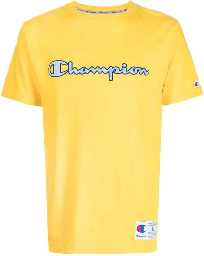 Champion T-shirt met geborduurd logo Geel