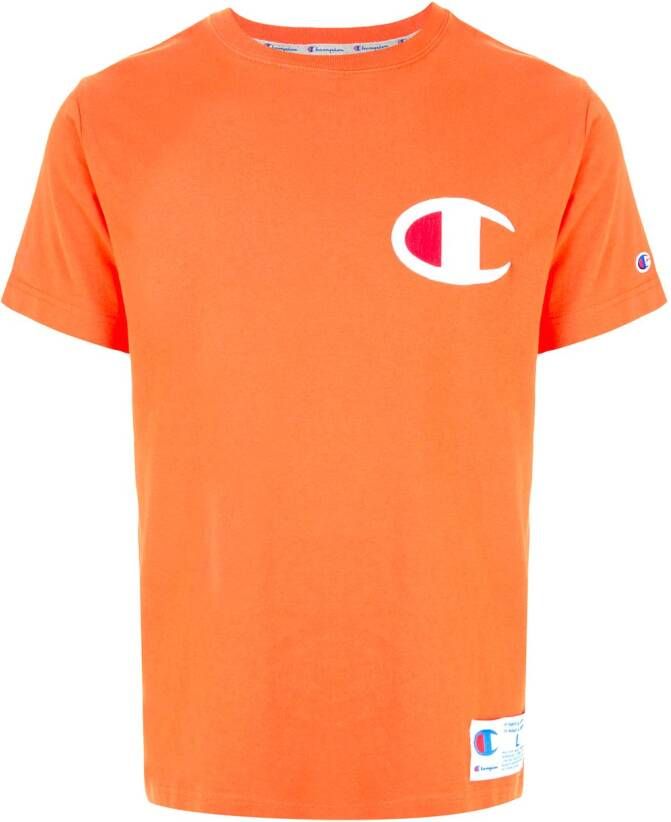 Champion T-shirt met logopatch Oranje