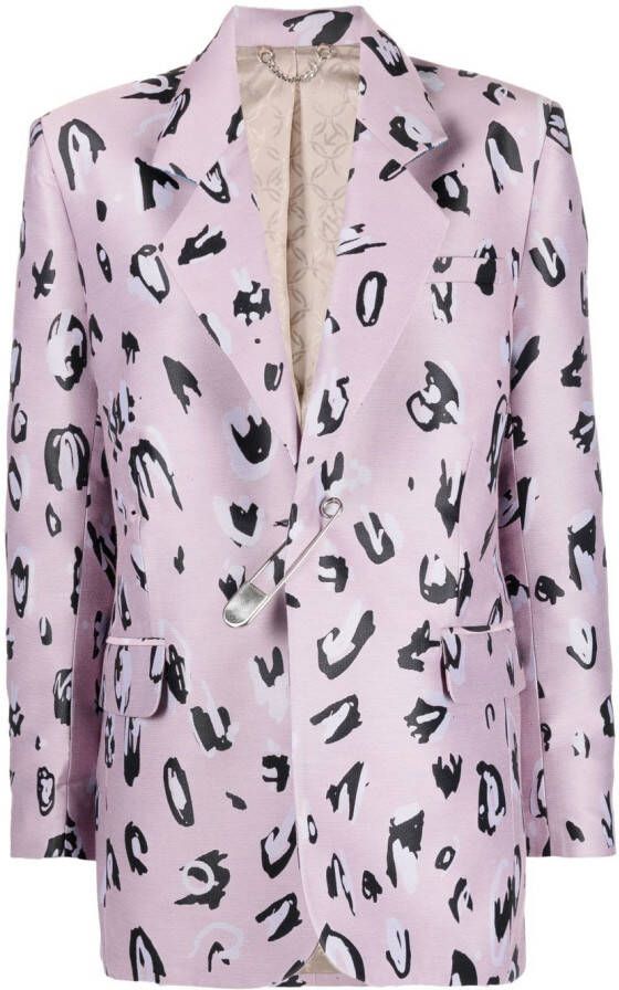 Charles Jeffrey Loverboy Blazer met enkele rij knopen Roze