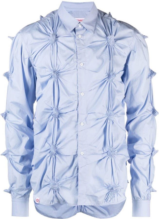 Charles Jeffrey Loverboy Gesmockt overhemd Blauw