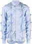 Charles Jeffrey Loverboy Gesmockt overhemd Blauw - Thumbnail 1