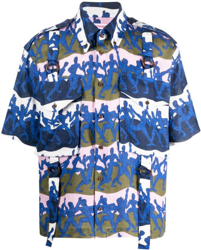 Charles Jeffrey Loverboy Overhemd met print Blauw