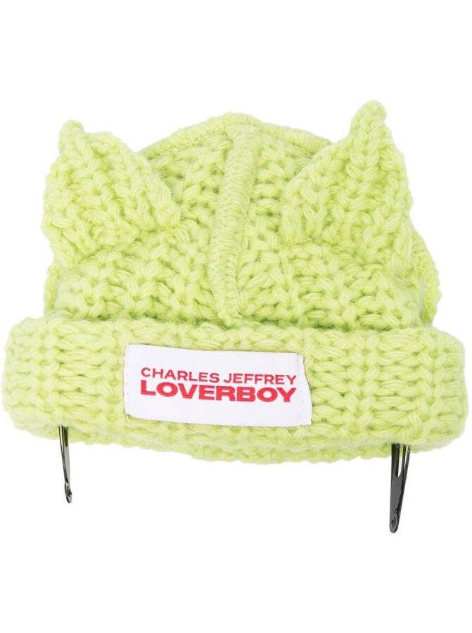 Charles Jeffrey Lover Muts met logopatch Groen