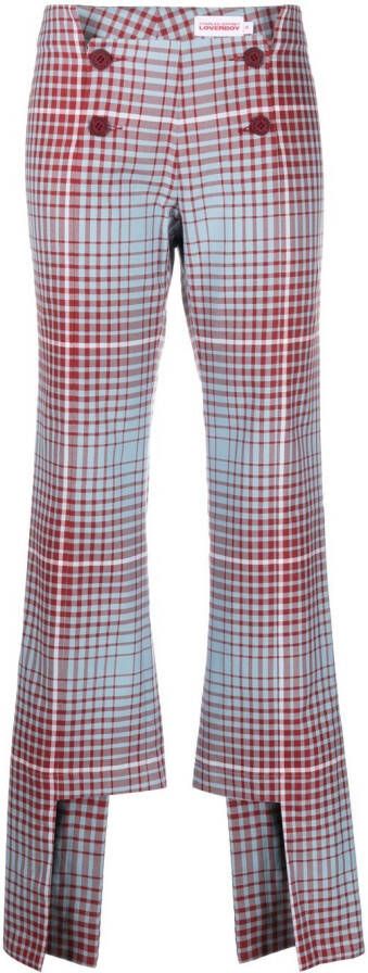 Charles Jeffrey Loverboy Geruite broek Blauw
