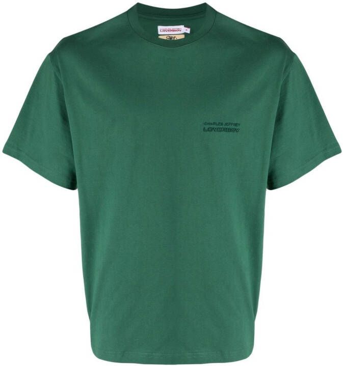 Charles Jeffrey Loverboy T-shirt met geborduurd logo Groen