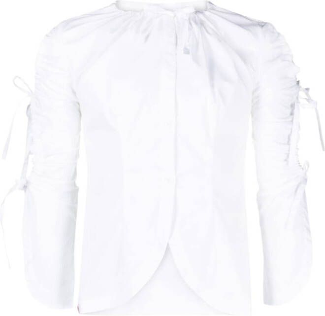Charles Jeffrey Loverboy Overhemd met gestrikte mouwen Wit