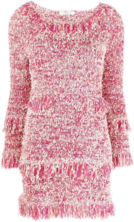 Charlott Gebreide jurk Roze