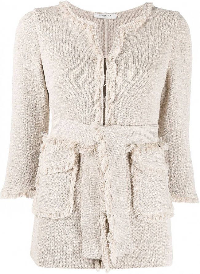 Charlott Vest met ceintuur Beige