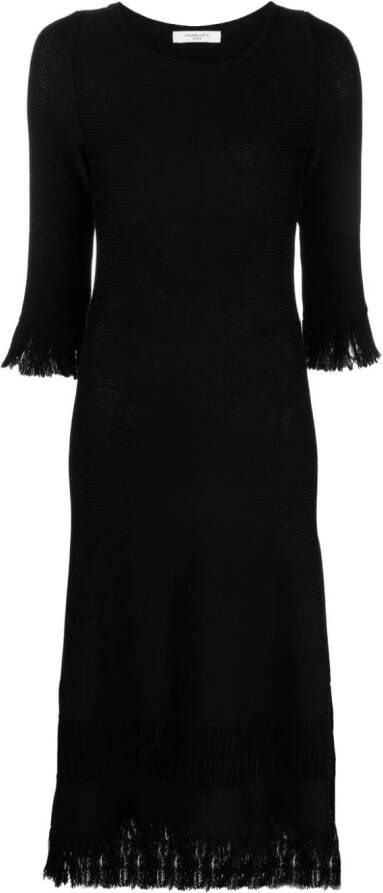 Charlott Wollen jurk Zwart