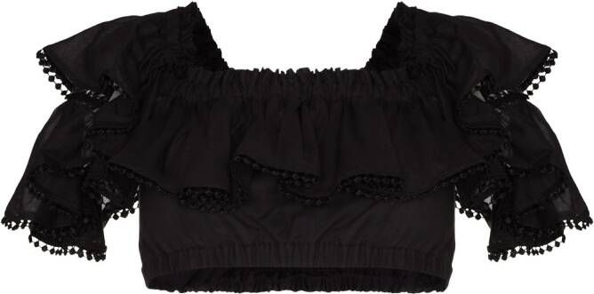 Charo Ruiz Ibiza Cropped top Zwart