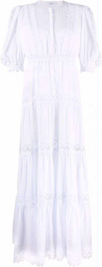 Charo Ruiz Ibiza Maxi-jurk met detail van kant Wit