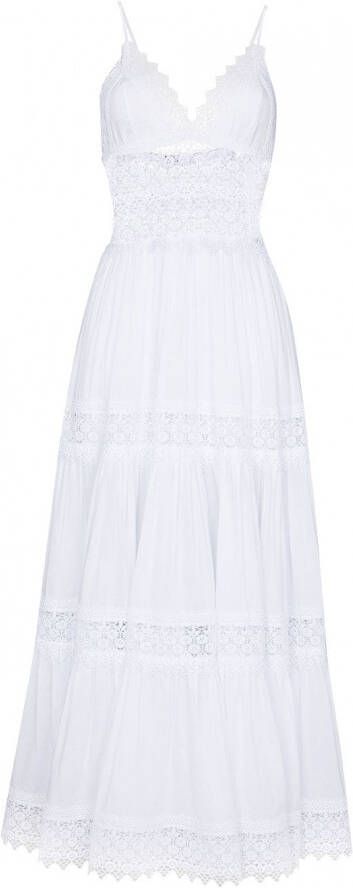 Charo Ruiz Ibiza Maxi-jurk met kant Wit