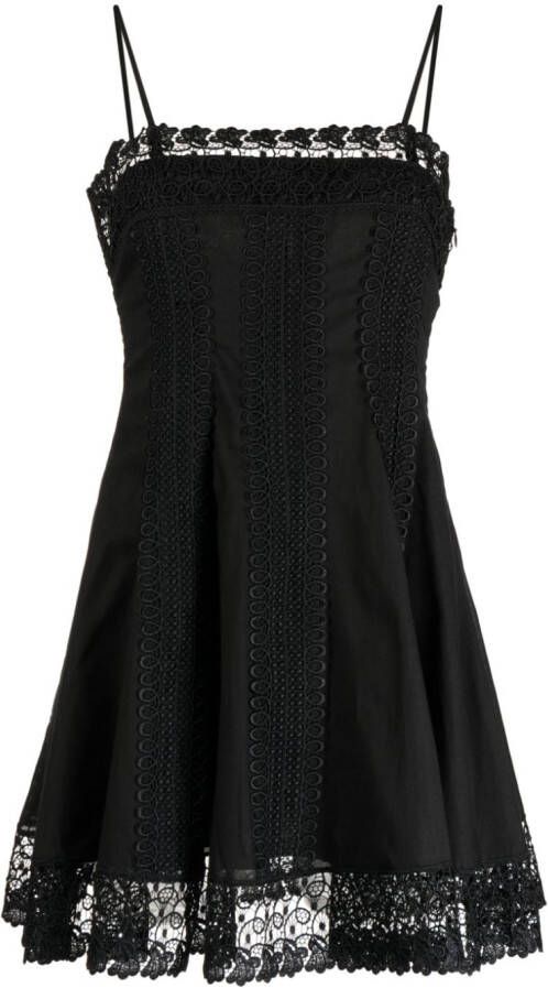 Charo Ruiz Ibiza Mini-jurk van kant Zwart