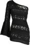 Charo Ruiz Ibiza Asymmetrische mini-jurk Zwart - Thumbnail 1