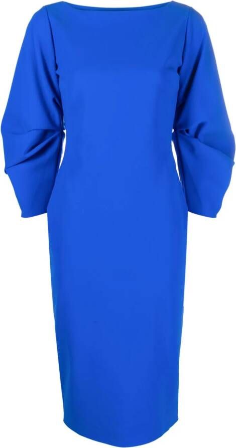 CHIARA BONI La Petite Robe Midi-jurk met ballonmouwen Blauw