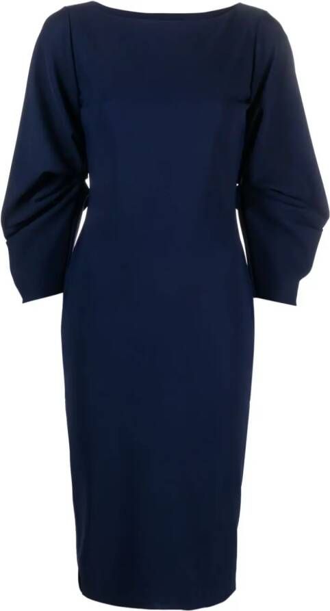 CHIARA BONI La Petite Robe Midi-jurk met ballonmouwen Blauw