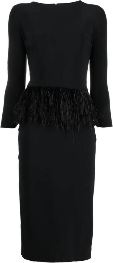 CHIARA BONI La Petite Robe Jurk met verendetail Zwart