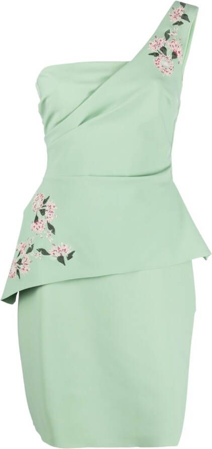 CHIARA BONI La Petite Robe Jurk met geborduurde bloemen Groen