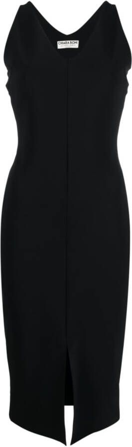 CHIARA BONI La Petite Robe Zijden midi-jurk Zwart