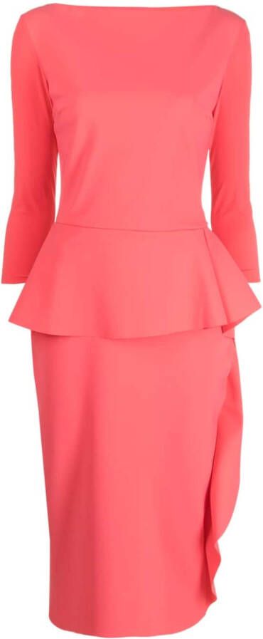 CHIARA BONI La Petite Robe Jurk met peplum taille Roze