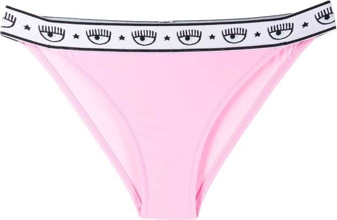 Chiara Ferragni Bikinislip met logoband Roze
