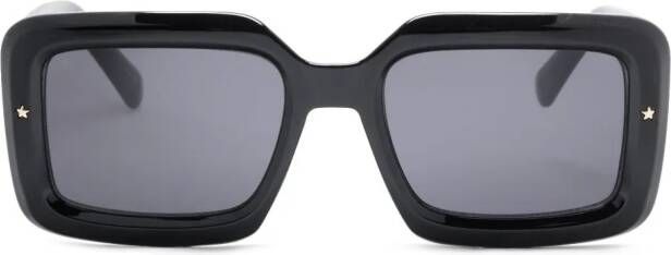 Chiara Ferragni Boss Eye zonnebril met rechthoekig montuur Zwart
