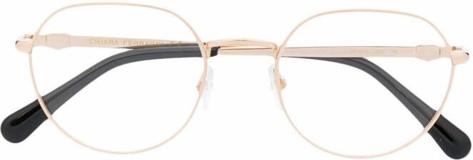Chiara Ferragni Bril met rond montuur Goud