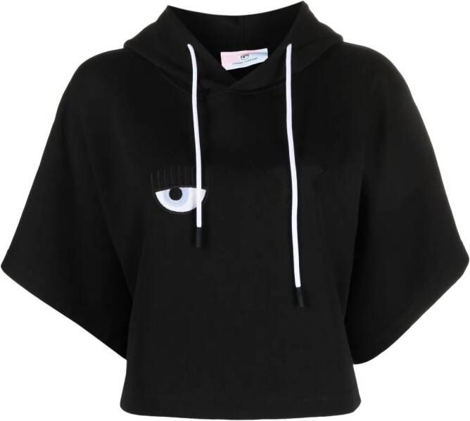 Chiara Ferragni Cropped hoodie Zwart