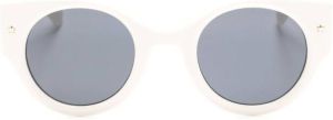 Chiara Ferragni Eyelike-motif round-frame sunglasses Beige