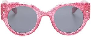 Chiara Ferragni Eyelike-motif round-frame sunglasses Roze