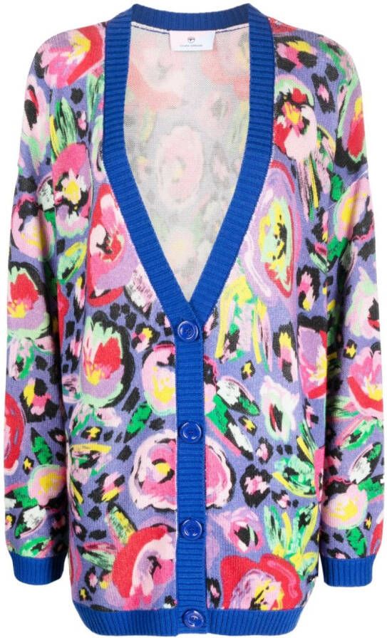 Chiara Ferragni Vest met bloemenprint Blauw