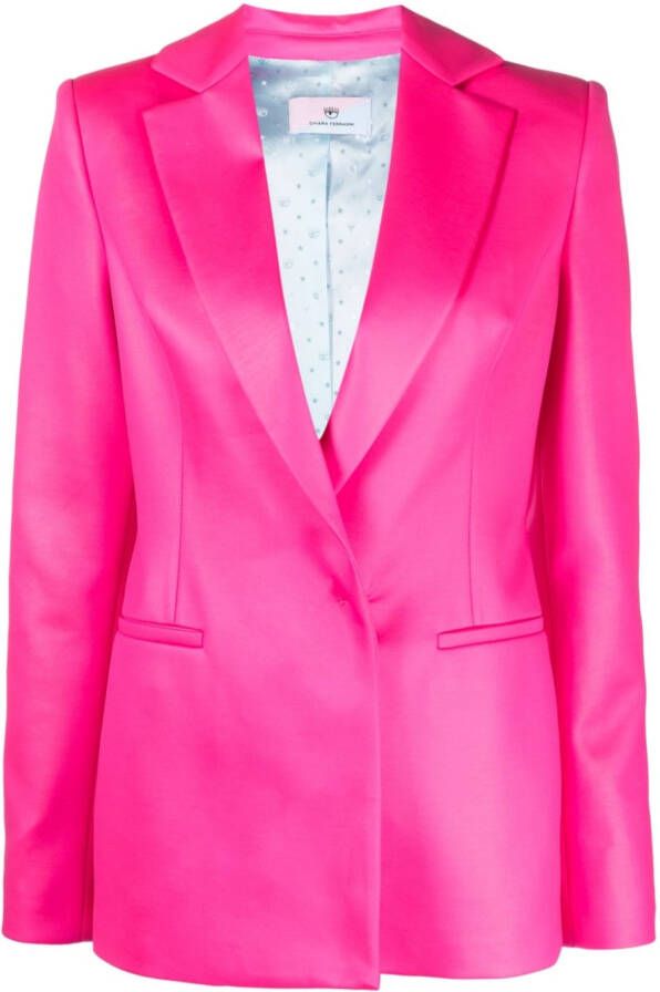 Chiara Ferragni Glanzende blazer Roze