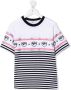 Chiara Ferragni Kids Gestreept T-shirt Wit - Thumbnail 1