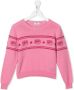 Chiara Ferragni Kids Intarsia trui Roze - Thumbnail 1