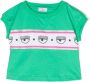 Chiara Ferragni Kids T-shirt met logoprint Groen - Thumbnail 1
