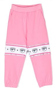 Chiara Ferragni Kids Trainingsbroek met logoprint Roze