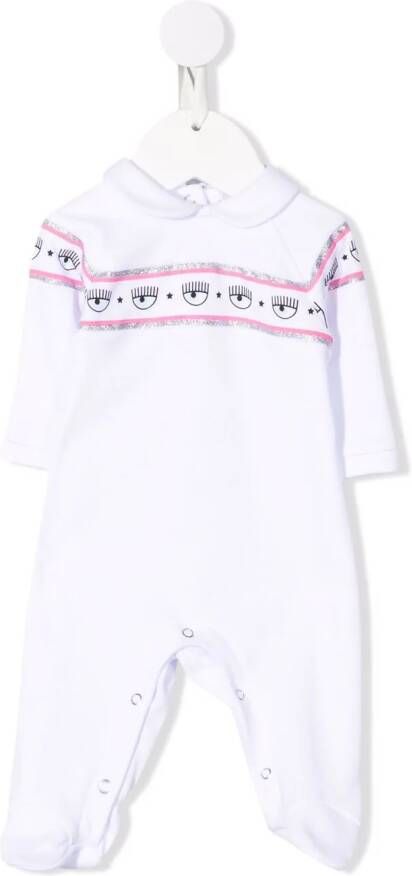 Chiara Ferragni Kids Pyjama met logoprint Wit