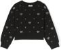 Chiara Ferragni Kids Sweater verfraaid met stras Zwart - Thumbnail 1