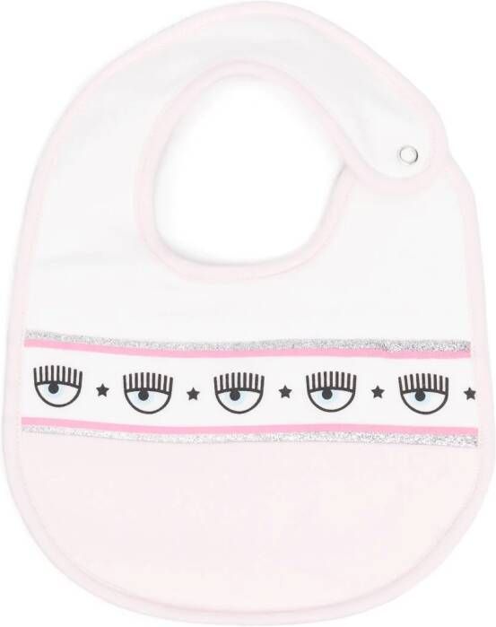 Chiara Ferragni Kids Slabbetje met print Roze