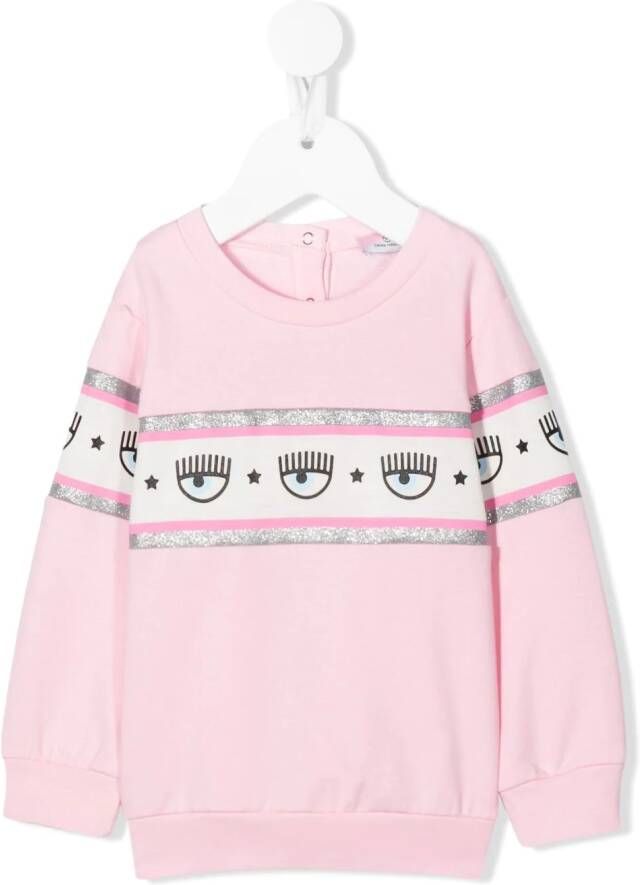 Chiara Ferragni Kids Sweater met logoprint Roze