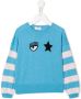 Chiara Ferragni Kids Sweater met print Blauw - Thumbnail 1