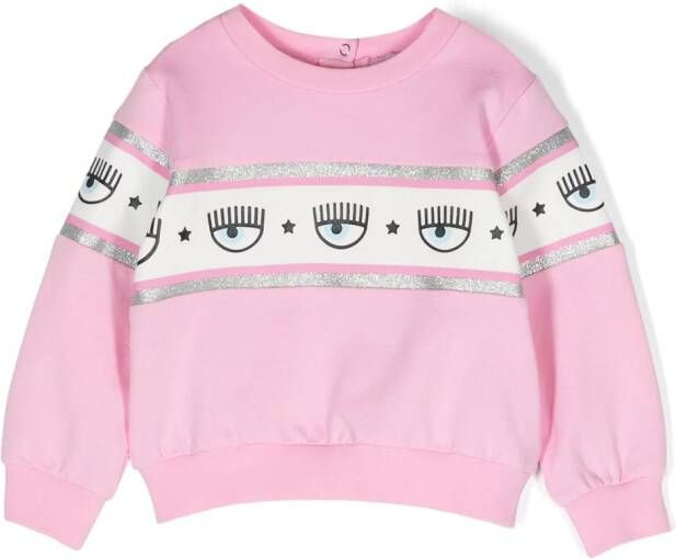 Chiara Ferragni Kids Sweater met print Roze