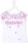 Chiara Ferragni Kids T-shirt met bloe print Wit - Thumbnail 1