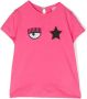 Chiara Ferragni Kids T-shirt met borduurwerk Roze - Thumbnail 1